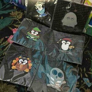 Pengems Penguin Pins Halloween, Christmas, thanksgiving, artist & mermaid NEW